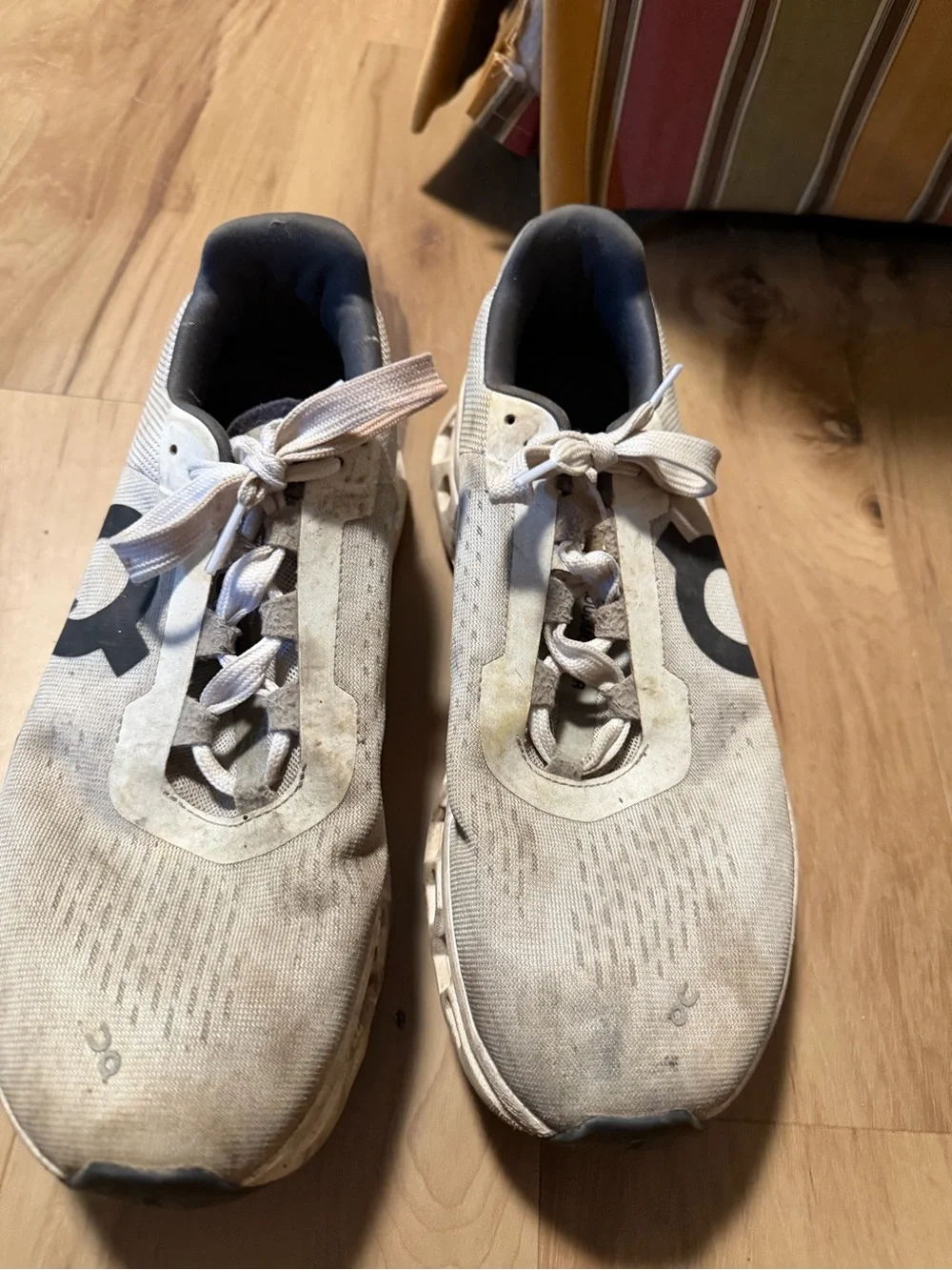 On Running Men's Athletic Shoes in Light Beige and Black